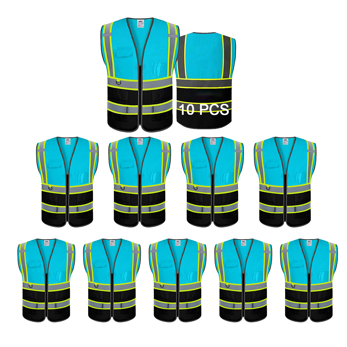 10packs custom safety vest