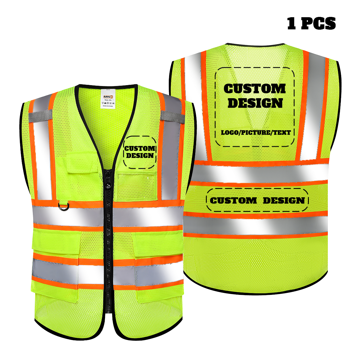 custom printed safety vests