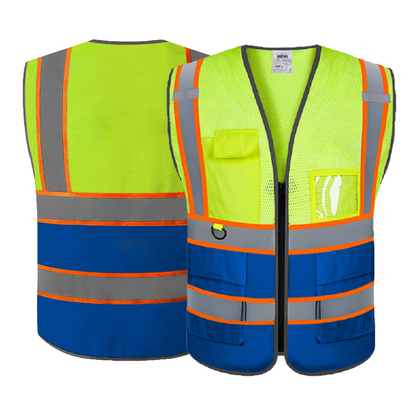 yellow and blue vest custom 