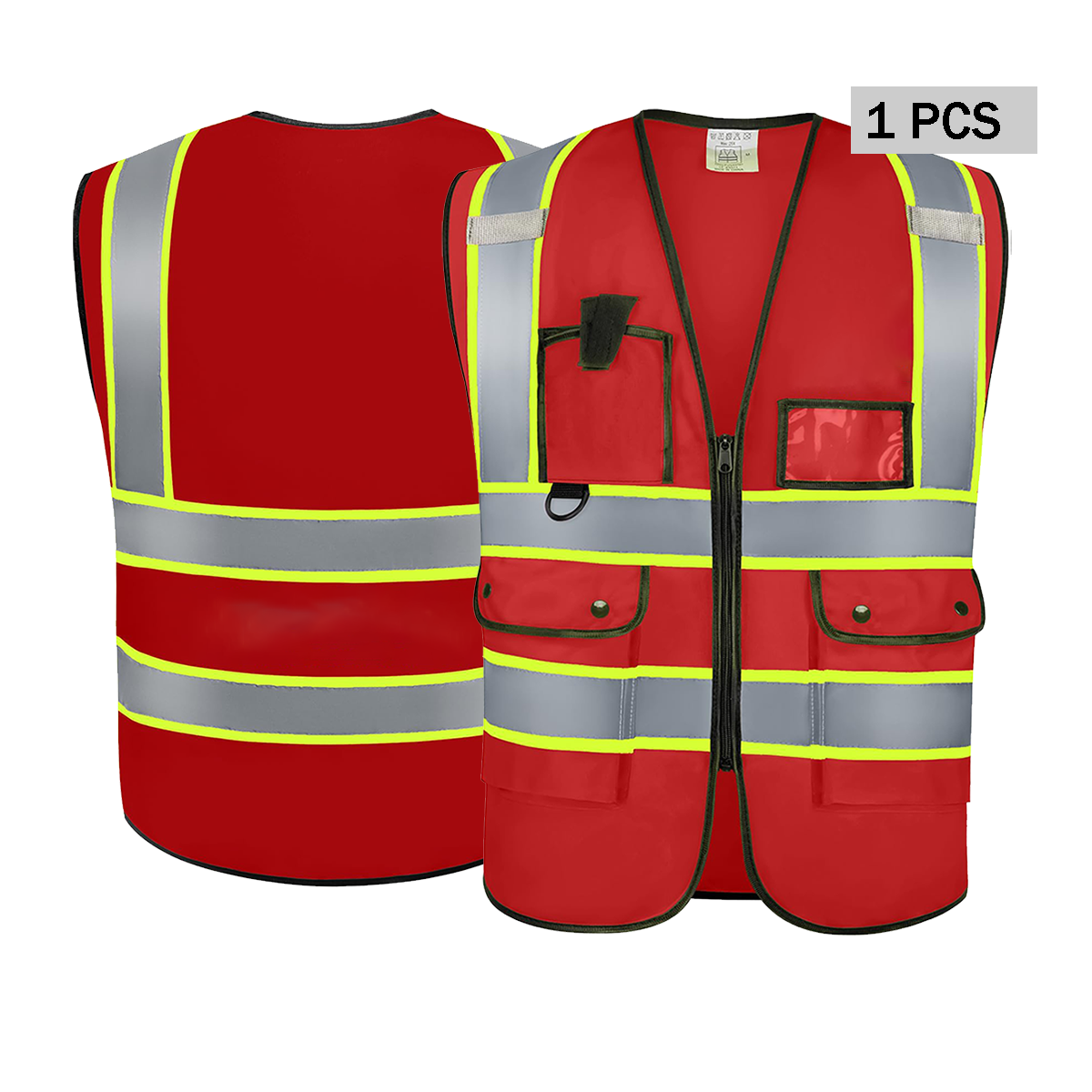 red safety vest custom 