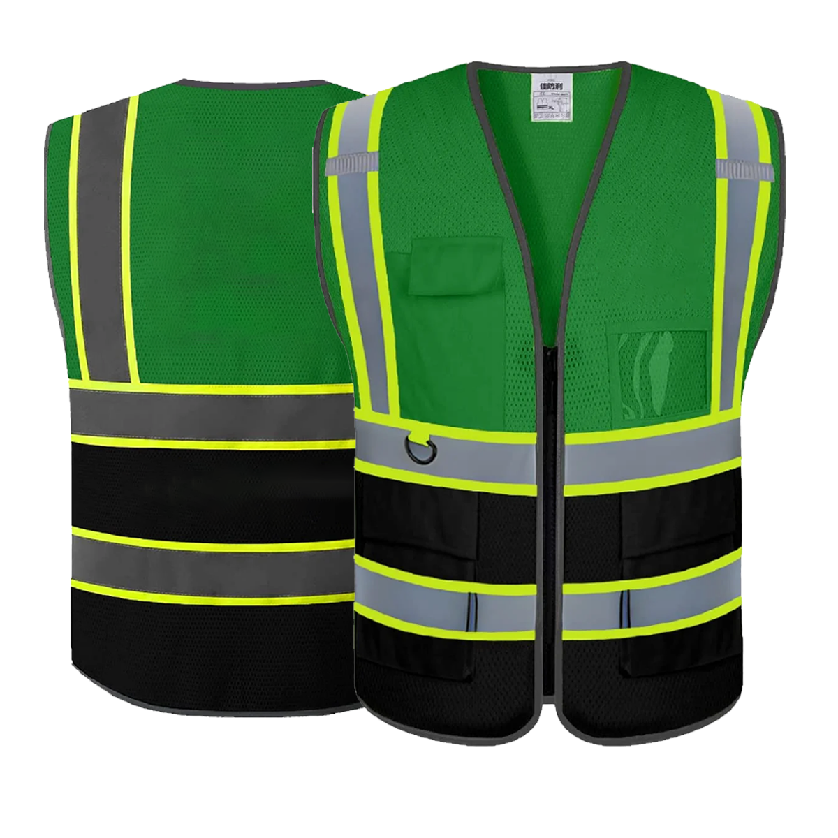 green and black vest custom 