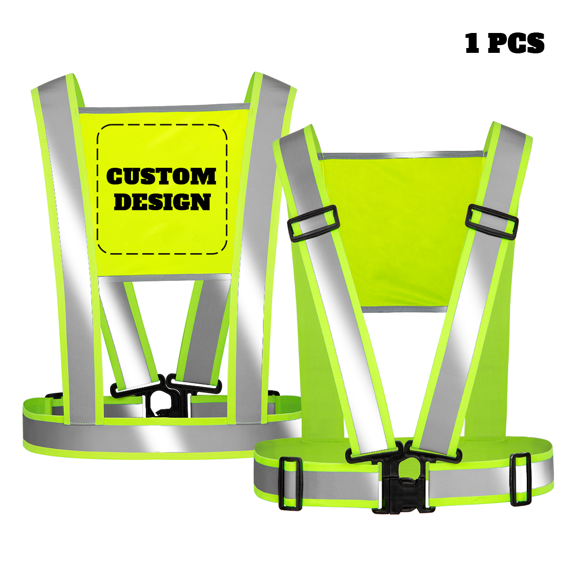 Custom Safety Vest Straps Lightweight Personalized Adjustable High Visibility Reflective Safety Vest Constrution Outside