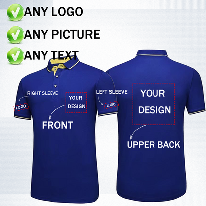 Custom Polo Shirt Short Sleeved 100% Cotton Breathable Fabric Shirt Suitable for Business, Sports, and Daily Wear