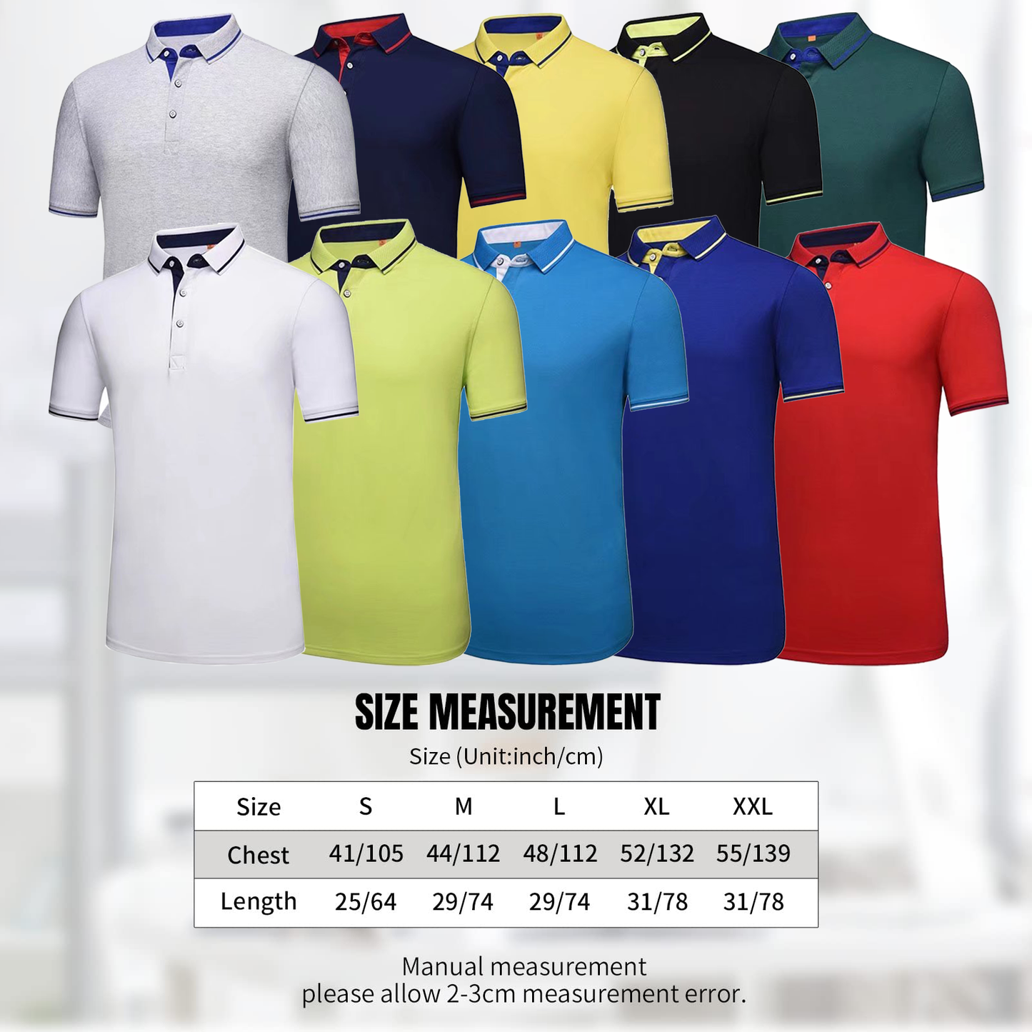 Custom Polo Shirt Short Sleeved 100% Cotton Breathable Fabric Shirt Suitable for Business, Sports, and Daily Wear