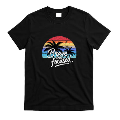 Summer T-Shirts Short Sleeve Tropical Palm Trees Beach Island T-Shirt Crew Neck Basic Tee Shirts