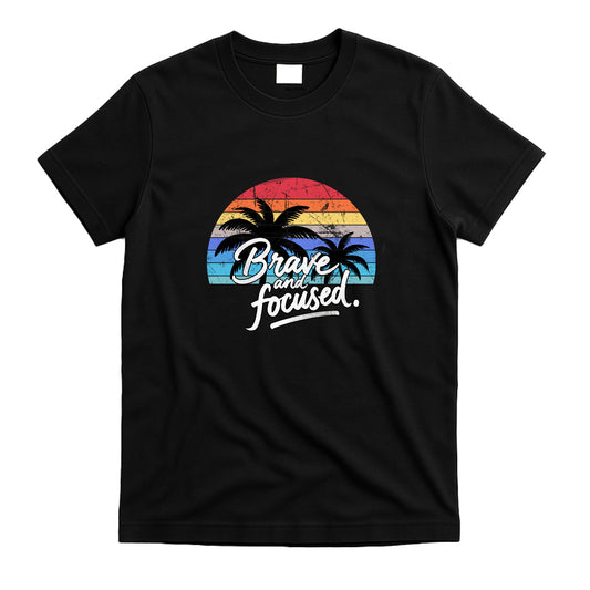 Summer T-Shirts Short Sleeve Tropical Palm Trees Beach Island T-Shirt Crew Neck Basic Tee Shirts