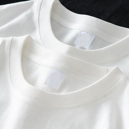 Creative Apple Graphic T-Shirt (Black & White) – Quirky Casual Short Sleeve Tee