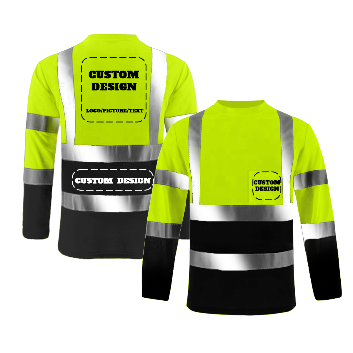 custom safety  t shirt reflective