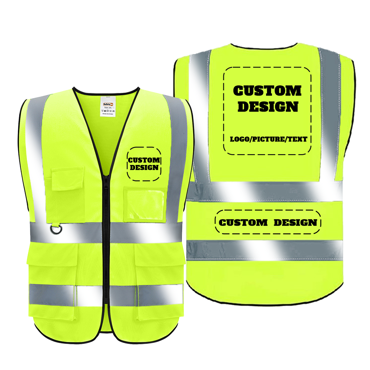 custom safety vest with company logo