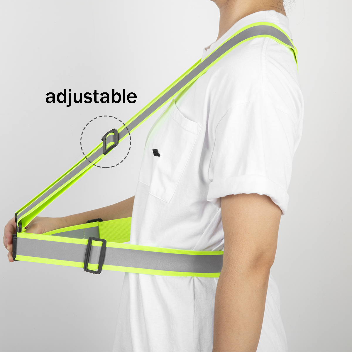 adjusttable custom printed safety vest straps