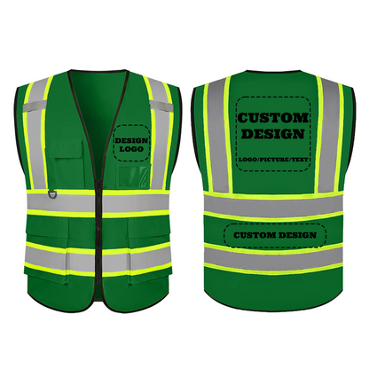 custom Green safety vest 1 piece