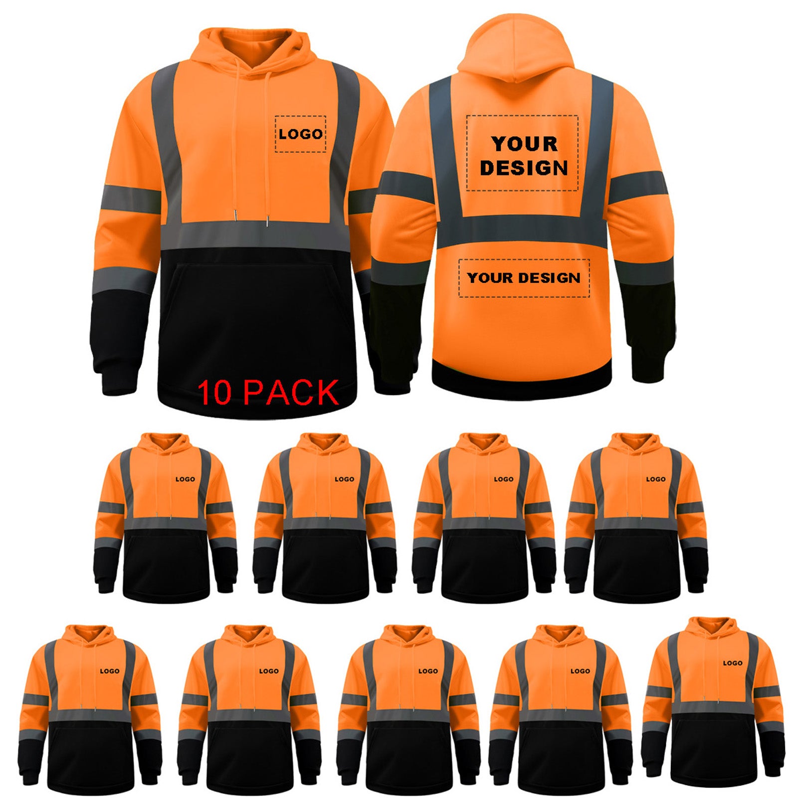 orange safety shirt with logo hi vis jacket reflective shirt for work